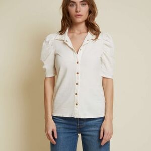 Nation LTD - Ennis Feminine Workshirt in Off White